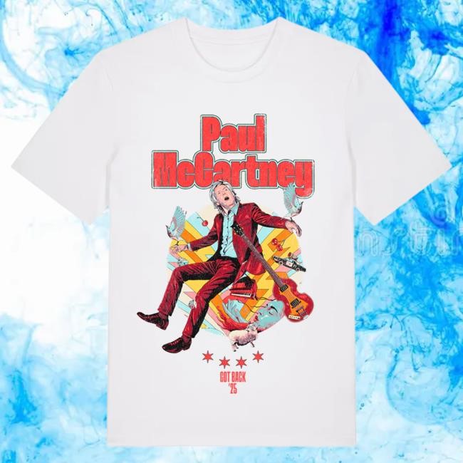 Official Paul Mccartney Got Back 2025 Chicago Event Tshirt