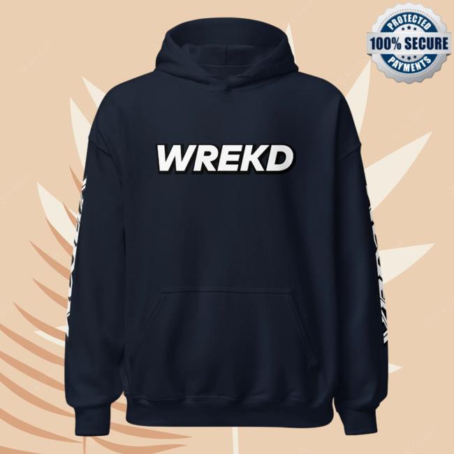 Official Wrekd X Vroom Unisex Hoody Navy