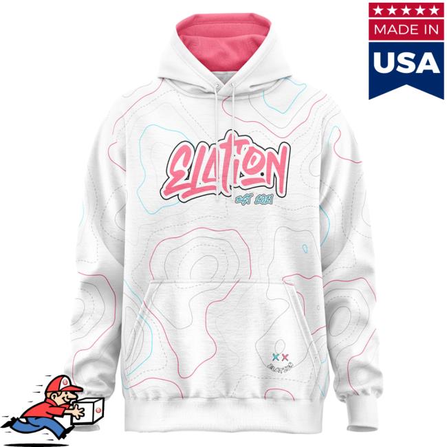 Official Elation Topographic Pro ## White Pullover Hoodie