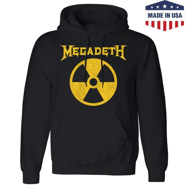 Nuclear Symbol Pullover Vintage Hoodie Official Megadeth Merch Store Nuclear Symbol Pullover Huppari Official Megadeth Merch Store