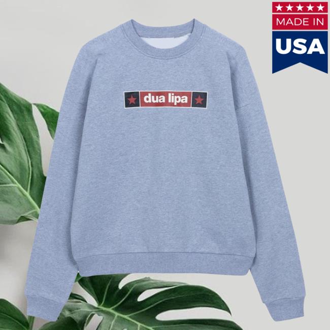 Official Dua Lipa Merch Store Radical Optimism Dua Grey Crewneck Sweater