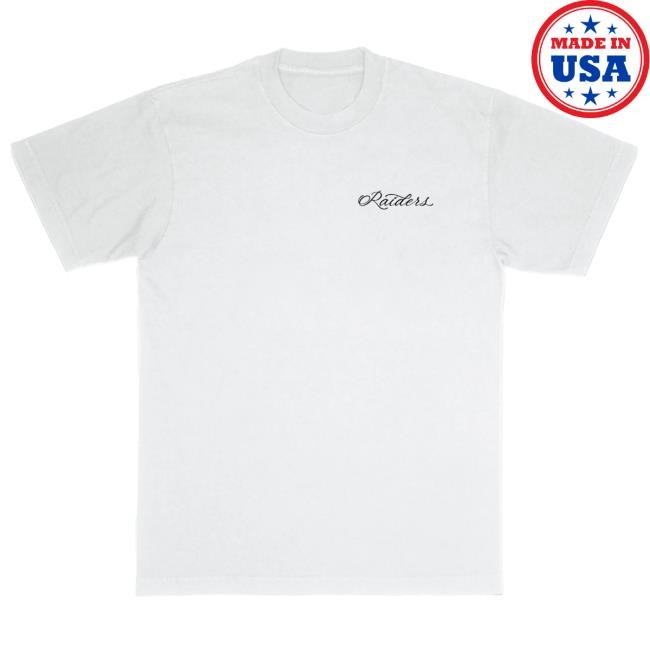 Official Born X Raised Merch Store Born X Raised + Raiders Fine Line Hot Shirt: White By Bxr Sport + NFL