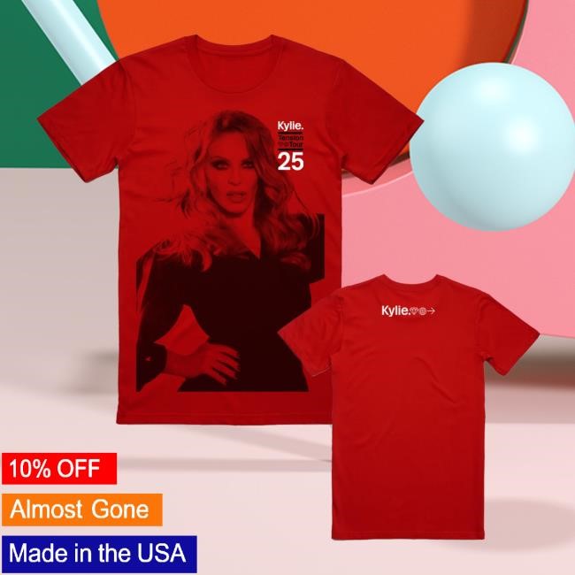 Kylie Minogue Tension Red Photo New Shirt Kylie Minogue Merch