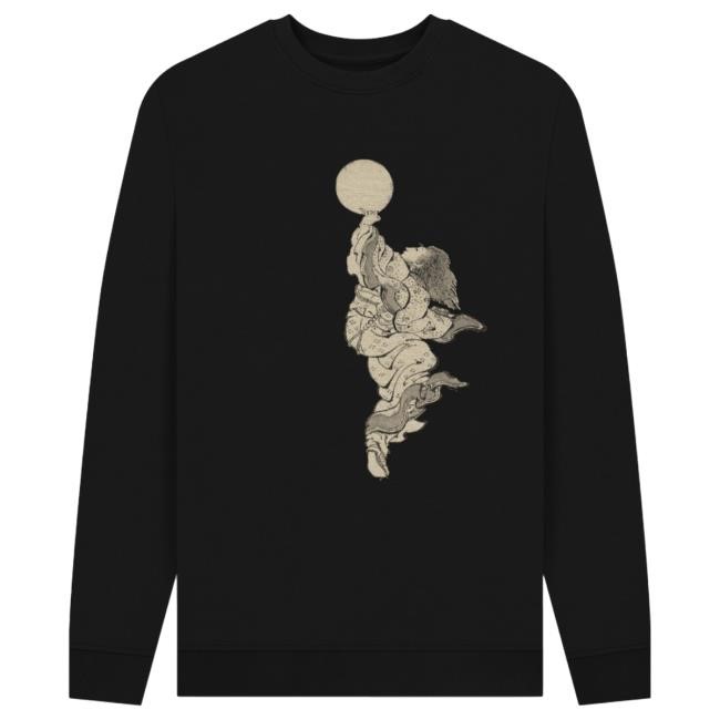 Hokusai Cloud Ladder to the Moon Unisex Sweatshirts, Black British Museum Store Shop Official Store Shop