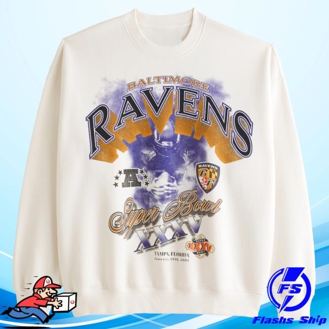 Baltimore Ravens Crew Sweatshirt With Iconic NFL Graphic