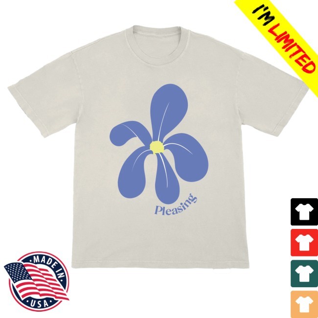 The Pleasing Flower Tee Shirt in Sky Pleasing Shop Apparel