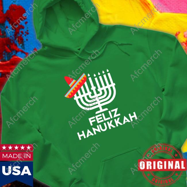 Feliz Hanukkah Long Sleeve Tee Feliz Hanukkah Tee Shirt Noah Fence