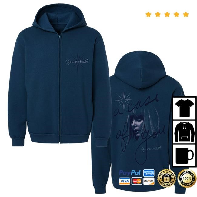Joni Mitchell Merch Case of You Zip Up Hood Joni Mitchell Shop