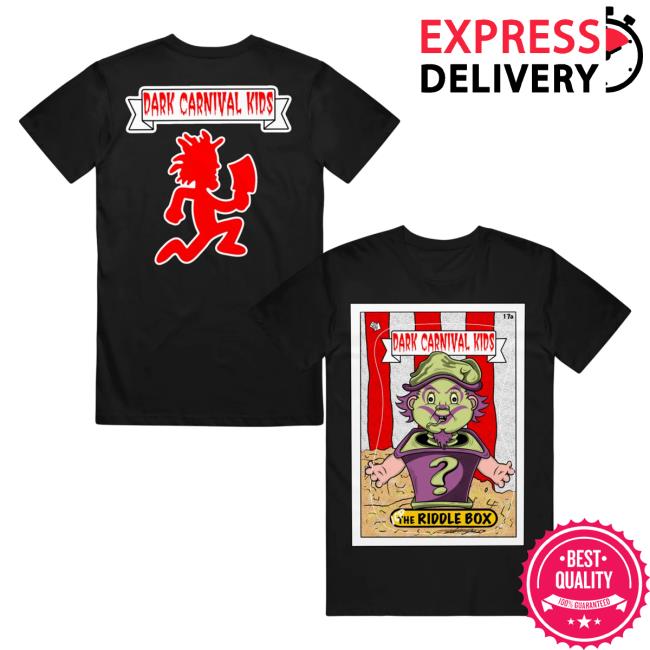 Official Psychopathic Merch Insane Clown Posse Dark Carnival Kids The Riddlebox Black Tee Shirt Psychopathicmerch