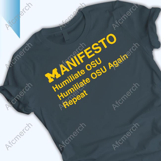 Official Manifesto Humiliate Osu Humiliate Osu Again Repeat Long Sleeve Tee
