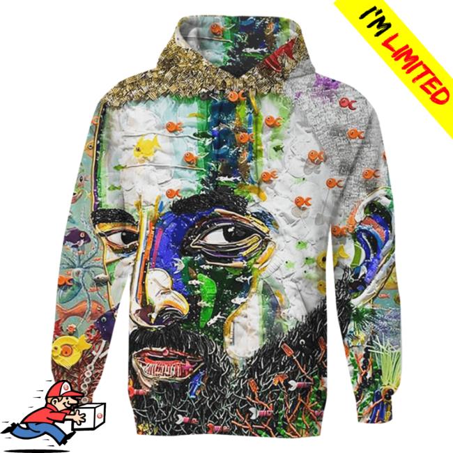 Official Maluma Clothing Store Shop Merch #7Dj Portrait All Over Print Crewneck 3D Aop