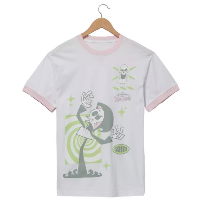 Official Grim Adventures Of Billy And Mandy Grim Tonal Ringer Shirts