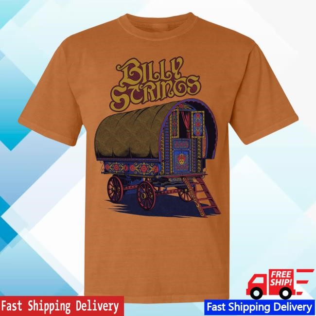 Official Billy Strings Merch Store Shop Billy Strings Caravan Tees with Dates (Simon Berndt)