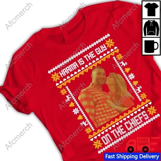 Karma Is The Guy On The Chiefs Christmas Red Crewneck Sweatshirt