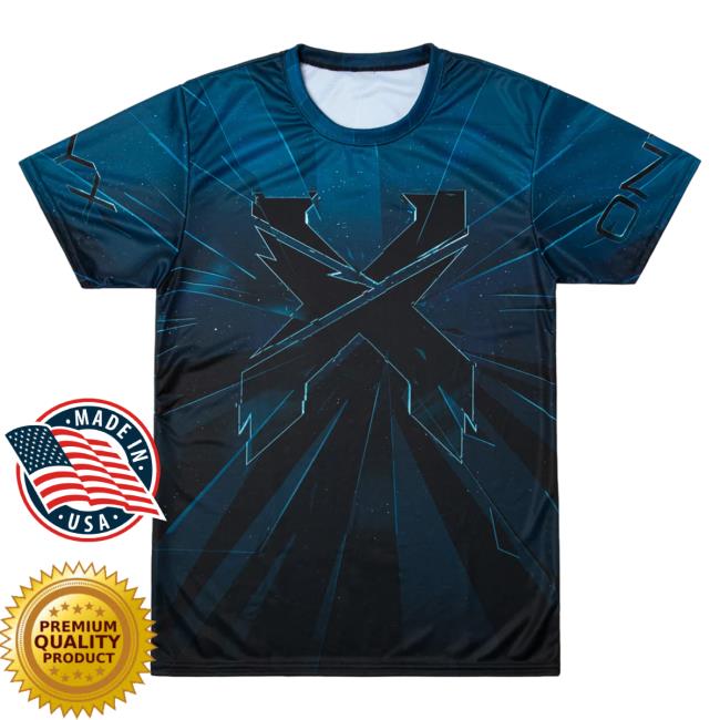 Official Excision Merch Onyx Dye Sub Top Shirt (Blue/Black)