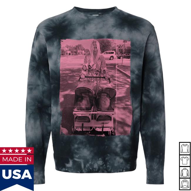 Official Kesha Tour Merch Kesha Logo Stroller Sweater Black Tie Dye Ke$ha Clothing Store Shop
