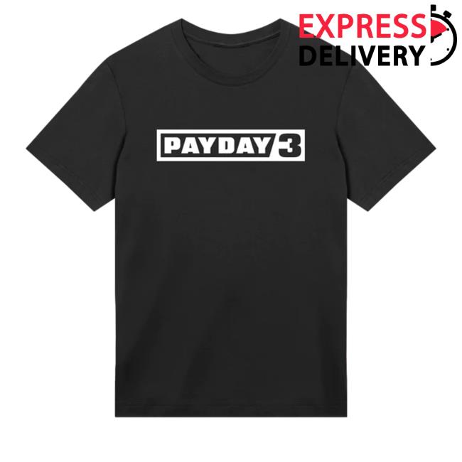 Payday 3 Merch Payday 3 White Logo Long Sleeve T Shirt