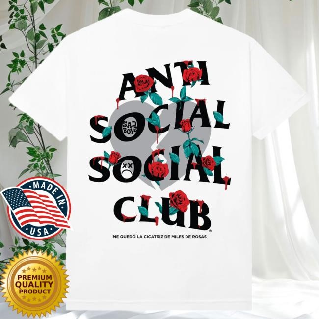 Official Sad Boyz Merch Sad Boyz Sadboyz x ASSC Thorns White Shirts - Sad Boyz Official Store