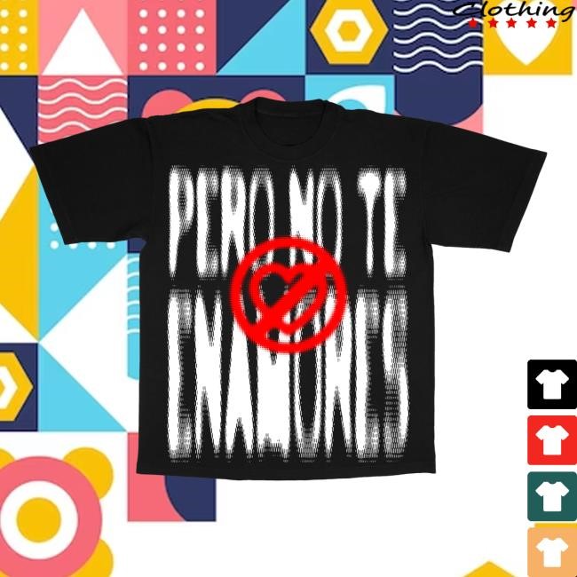 Official Fuerza Regida Merch Shop PNTE Album PNTE Blurry Heart - Black New Shirt Fuerza Regida