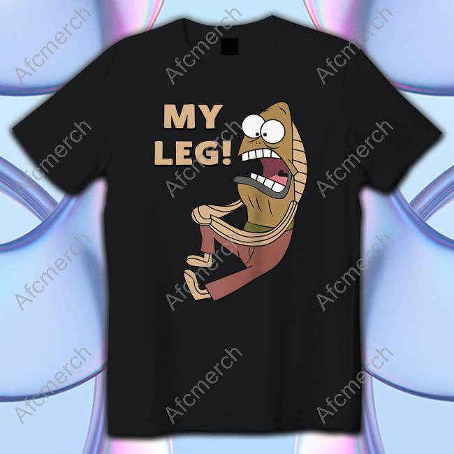 Official Thebaddestmitch Fred The Fish My Leg T Shirts