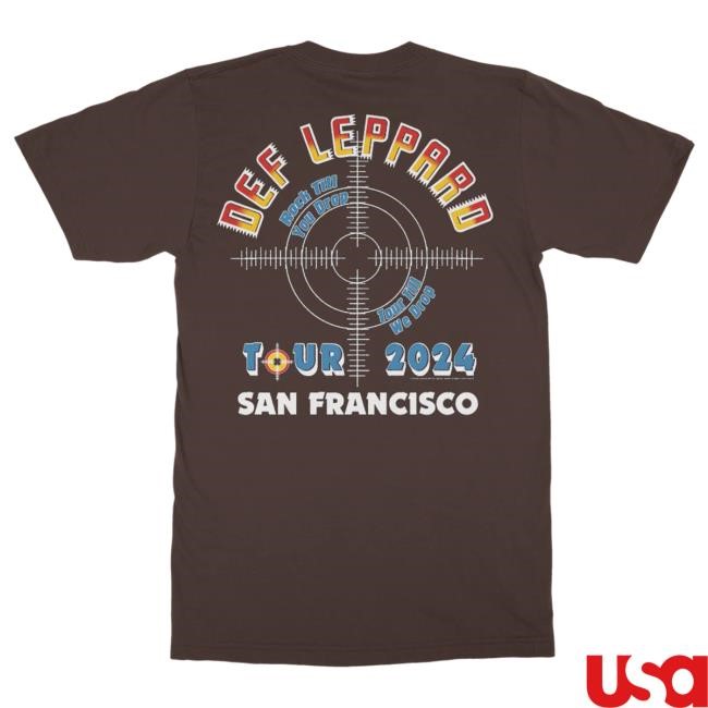 Official Def Leppard Merch Store Clothing San Francisco, CA 2024 Tour Tees DefLeppard