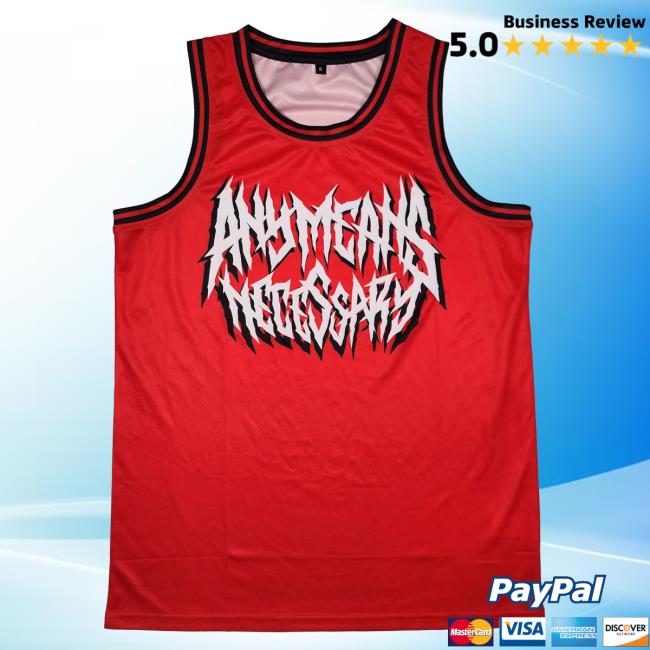 Official Any Means Necessary Clothing Thrasher Basketball Jersey New Shirt