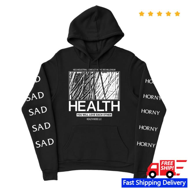 Health Merch Health "Bodyhammer" Black Long Sleeve T Shirt