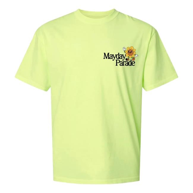Official Mayday Parade Merch Mayday Parade Sunfower - Neon Yellow Hot Shirt