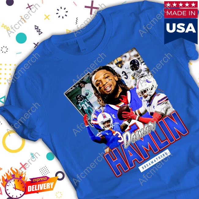 Official Damar Hamlin Black Tee Shirt