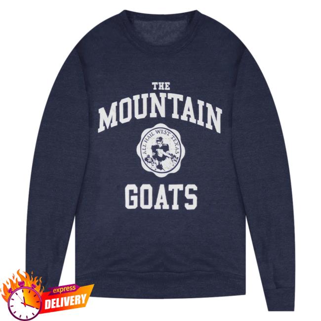 Official Hello Merch The Mountain Goats West Texas Eco Navy Pull Over Hoodie HelloMerch TheMountainGoats