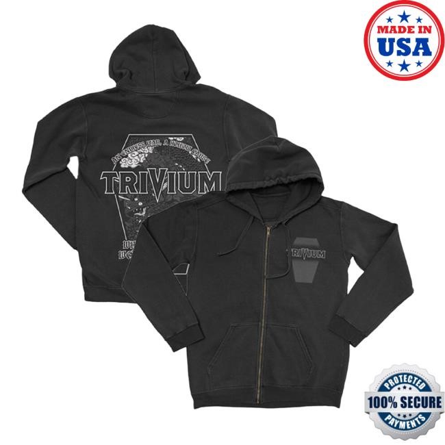 Trivium Merch No Gods Zip Up Hoodie