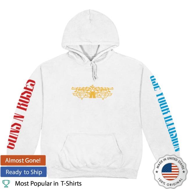 Use Your Illusion White Long Sleeve Hoodie - Guns N' Roses Official Store