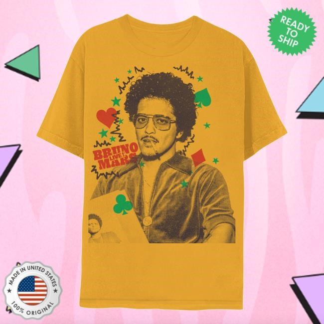 Bruno Mars Official Merch Store – Bruno Mars Live! Short Sleeve TShirt