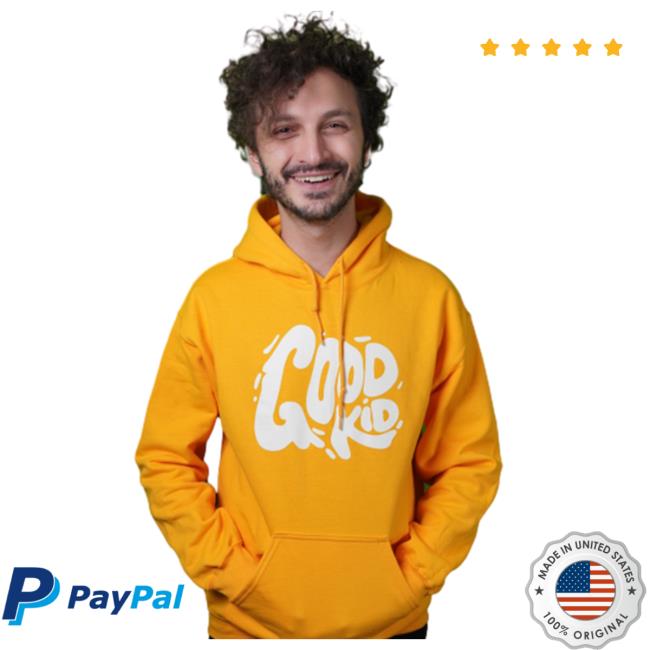 Official Good Kid Merch Store Good Kid Logo Hoodie- Gold Good Kid 4 Clothing Shop Apparel