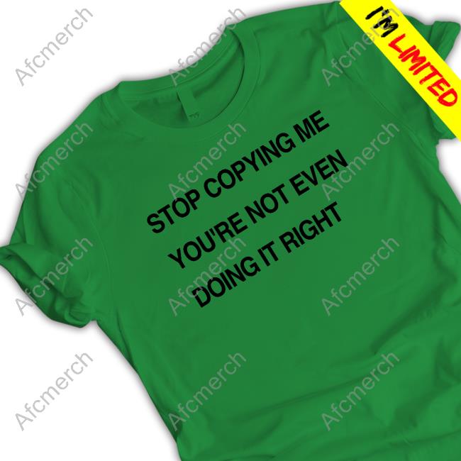 Official Stop Coppying Me You're Not Even Doing It Right Hoodie