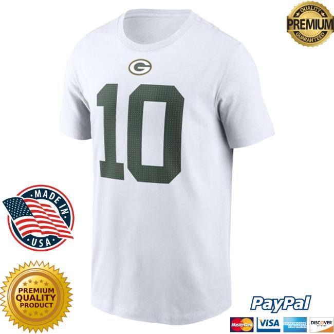 Official Green Bay Packers Nike #10 Jordan Love Home Tees GreenBay