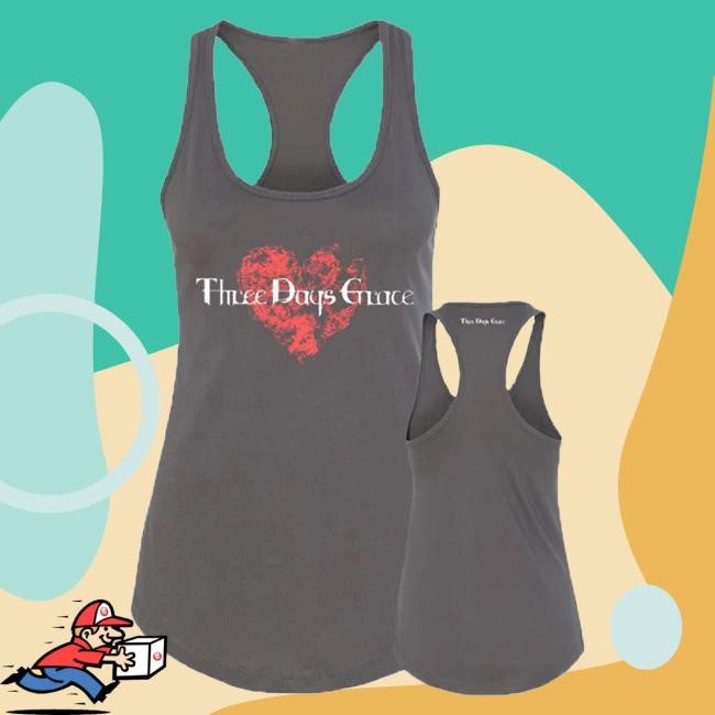 Officia Three Days Grace Merch EXPLOSIONS Three Days Grace Racerback Ladies Tank Tshirt Three Days Grace Store Shop