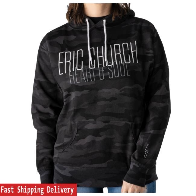 Chief Official Merch Store Heart & Soul Black Camo Pullover Sweartshirt Hoodie Eric Church Clothing Shop Apparel