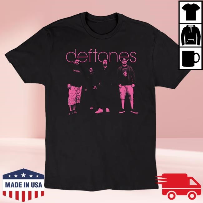 Official Deftones Merch Store Deftones Pink Band Photo Popover Shirt Deftones Shop