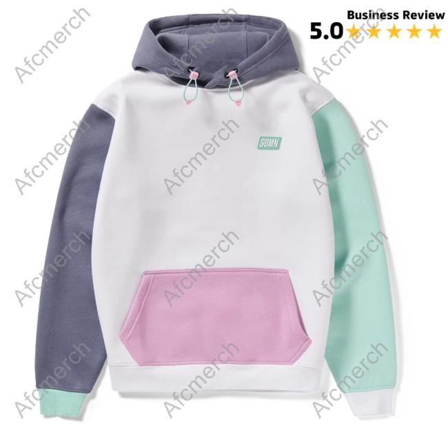Official Sidemen Clothing Sdmn Colour Block Pullover Hoodie Mint Berry Sidemenclothing