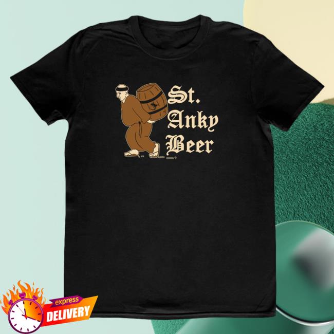 Official Hello Merch Broken Lizard St. Anky Beer Black Attractive Shirt BrokenLizard HelloMerch