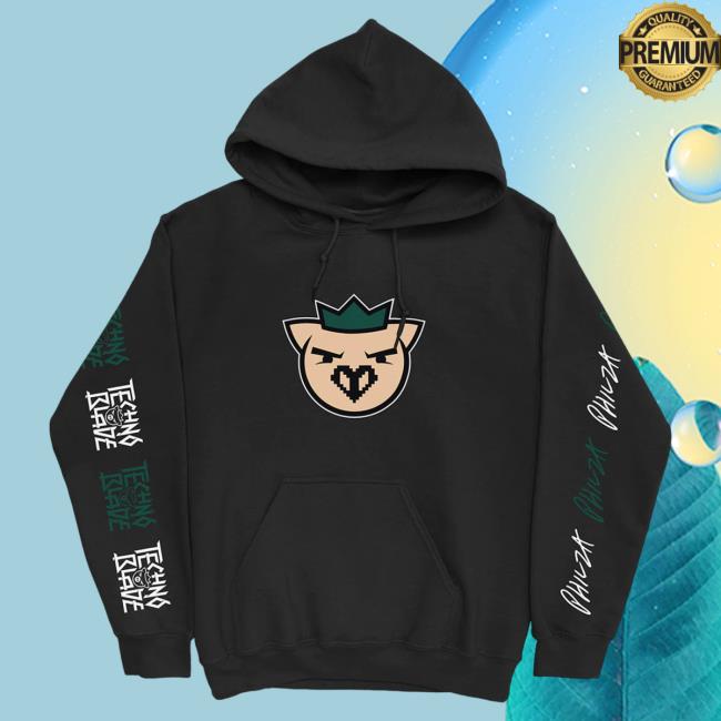 Official Technoblade Merch Store Shop Technoblade x Ph1lza Agro Ph1lza Collaboration Attractive Hoodie Black