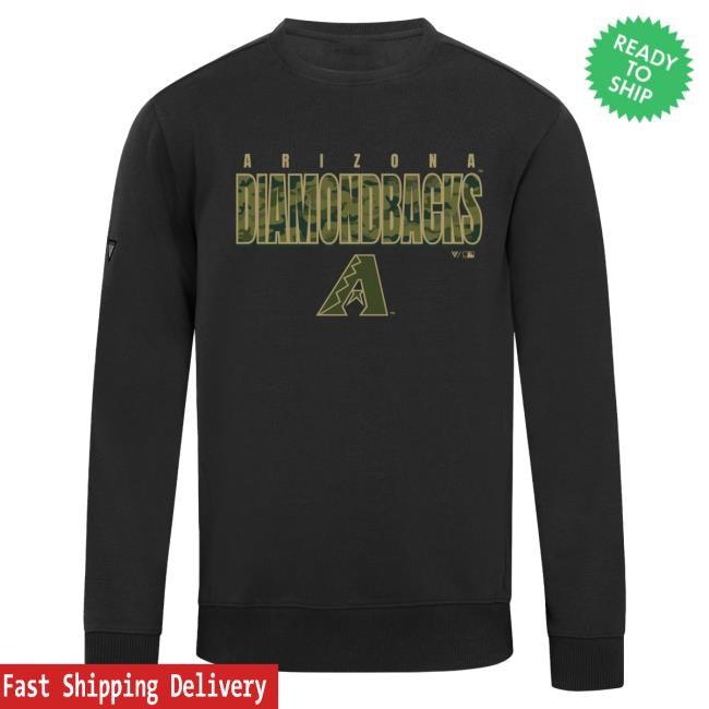 Official MLB Shop Men's Arizona Diamondbacks Levelwear Black Zane Protect Crewneck