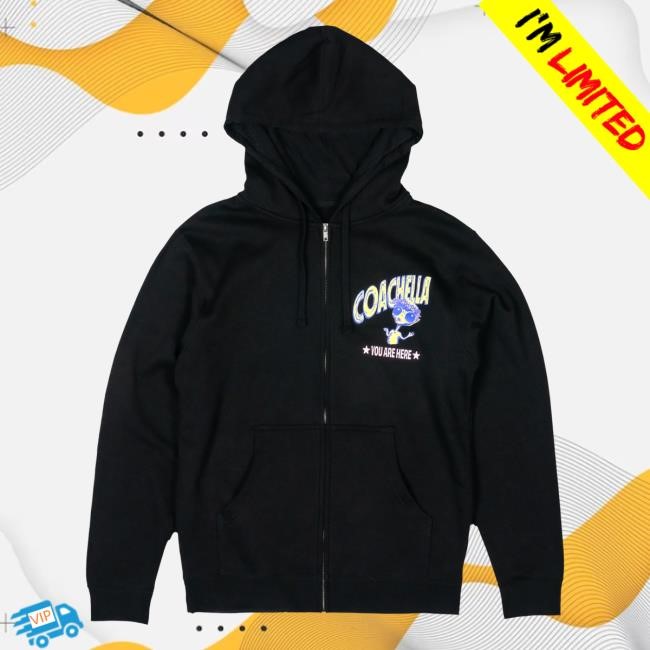 Coachella Merch Store Coachella Alien Friends Zip Popover Hoodie