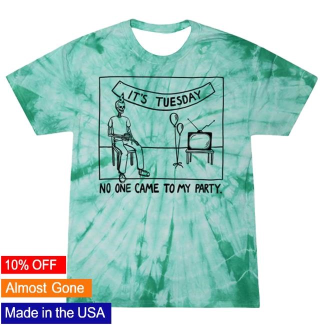 Official Drew Gooden Merch Store It's Tuesday Mint Tie Dye Attractive Shirt