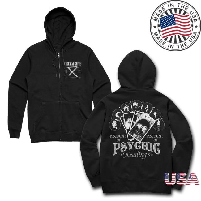 Circa Survive Psychic Readings Zip Hoodie Circa Survive Merch Store