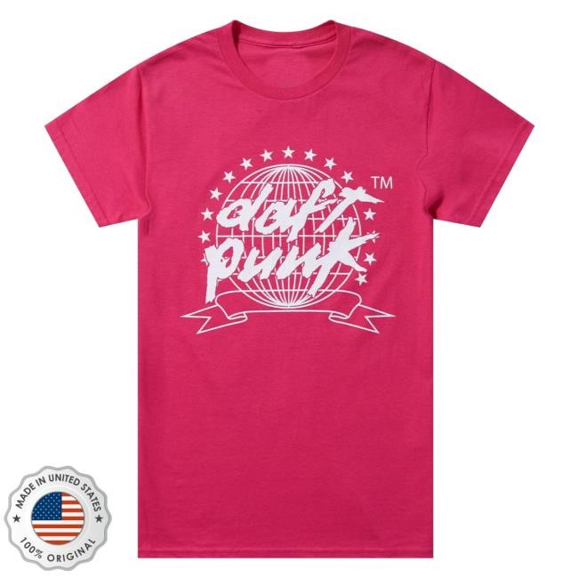 Hottopic Daft Punk World Logo Boyfriend Fit Girls Shirt 2024