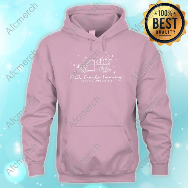Official Arms Family Homestead Merch Faith Family Farmimg Holiday Tee