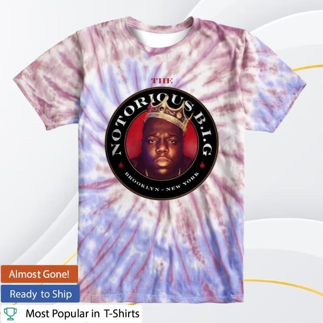 The Notorious B.I.G. MT Biggie Merch Shop Crown Pop Art Short Sleeve Tee