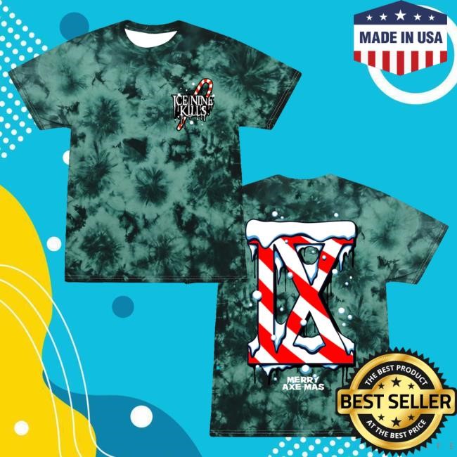 Official Ice Nine Kills Merch Store Killer Candy Cane Dye T-Shirts Ink Merch IceNineKills